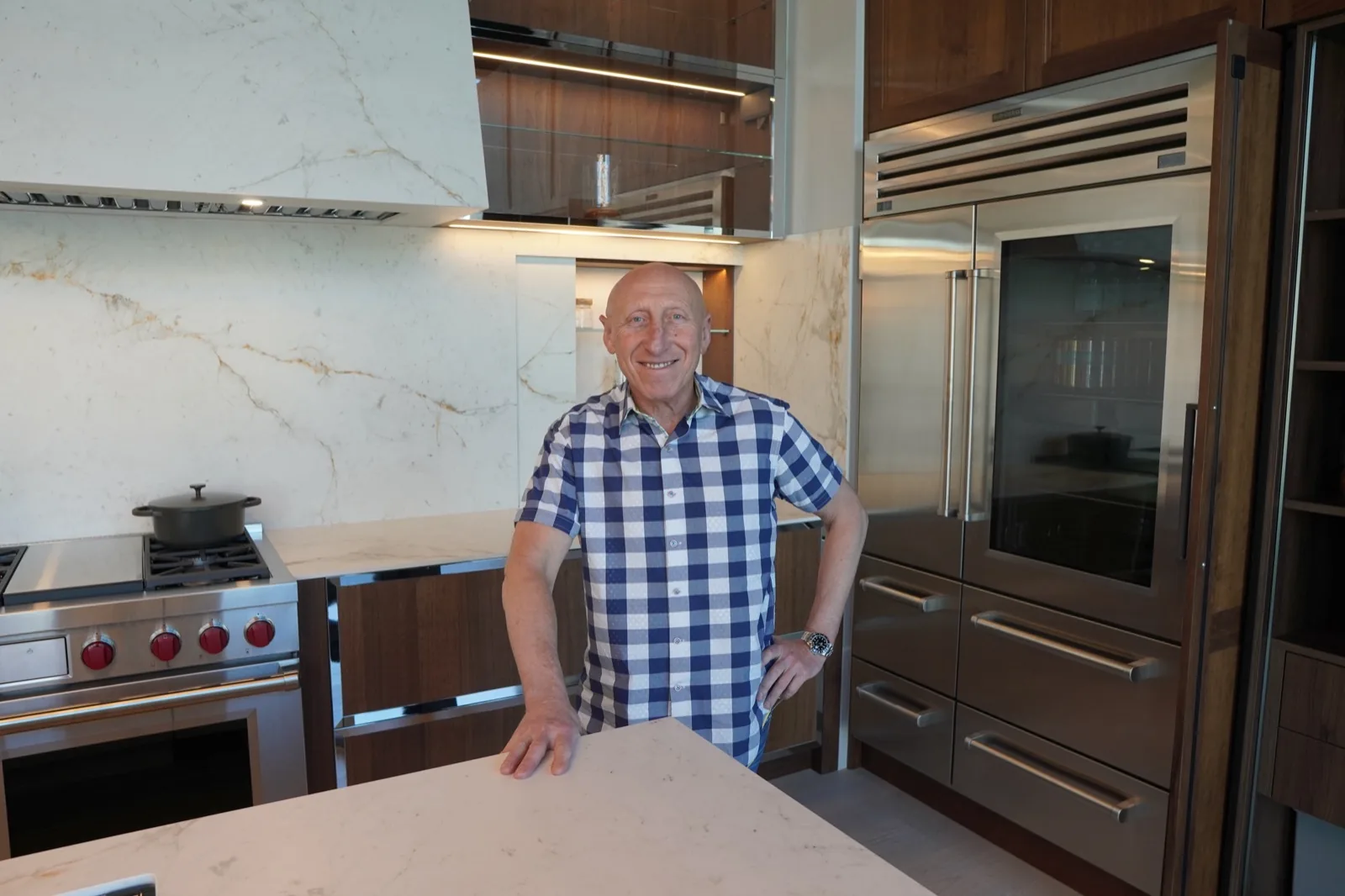 Boris Kutikov in the DOCA Boston showroom