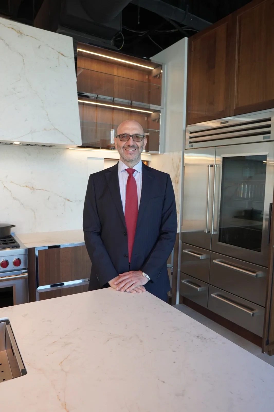 Gerry Korchmar in the DOCA Boston showroom