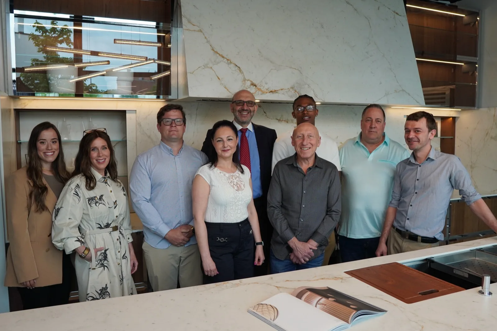 DOCA Boston team in the Brookline kitchen showroom