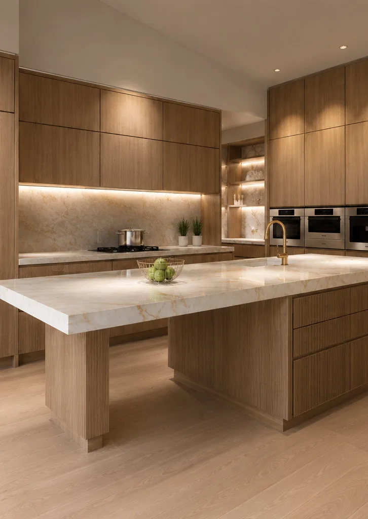 Kitchen millwork in the Swampscott waterfront residence